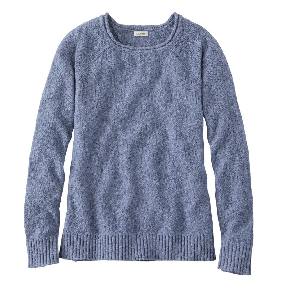 L.L. Bean Women's Midweight Cotton Slub RollNeck Pullover Sweater